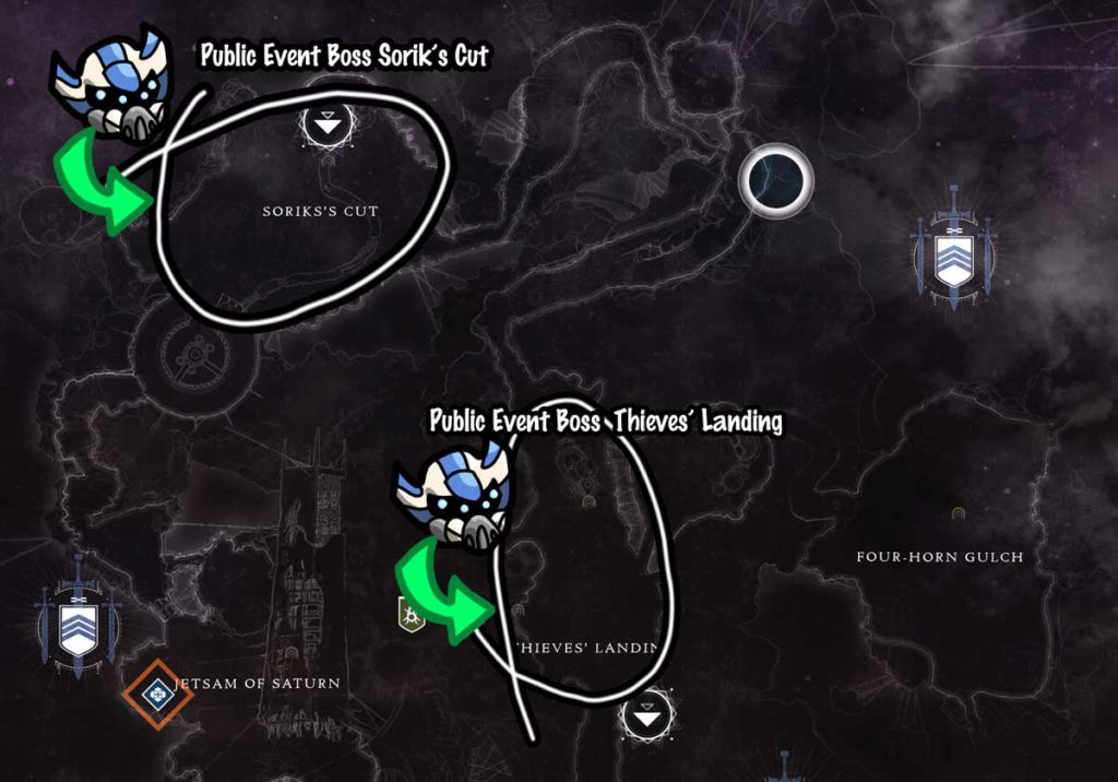 Tangled Shore Wanted Bounties Map